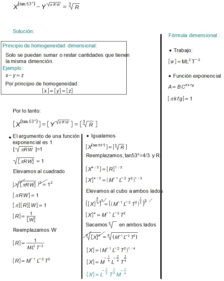 Ejercicios análisis dimensional